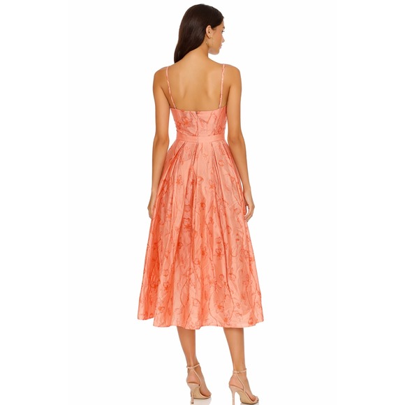 New! Hutch Floral Satin Midi Dress  Fit & Flare Size Small - Picture 2 of 7